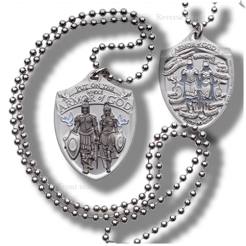 Armor of God Dog Tag Ball Chain - 10 Pack