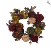 Hydrangea Peony Autumn Wreath, 22"