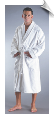 Mens Deluxe Turkish Bath Robe, White