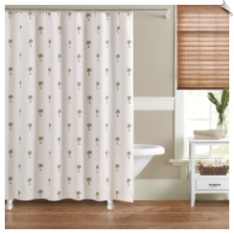The Palm Fabric Shower Curtain