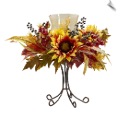 Sunflower Candelabrum with Iron Stand