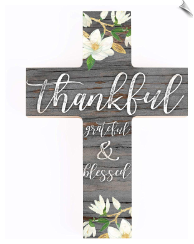 Thankful Grateful Blessed Cross