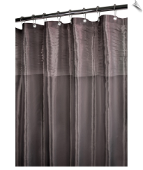 Tuxedo Pleat Fabric Shower Curtain